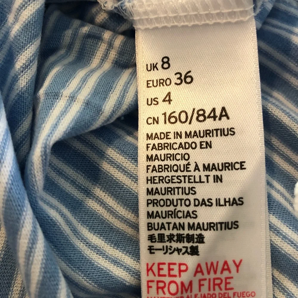 Topshop blue white